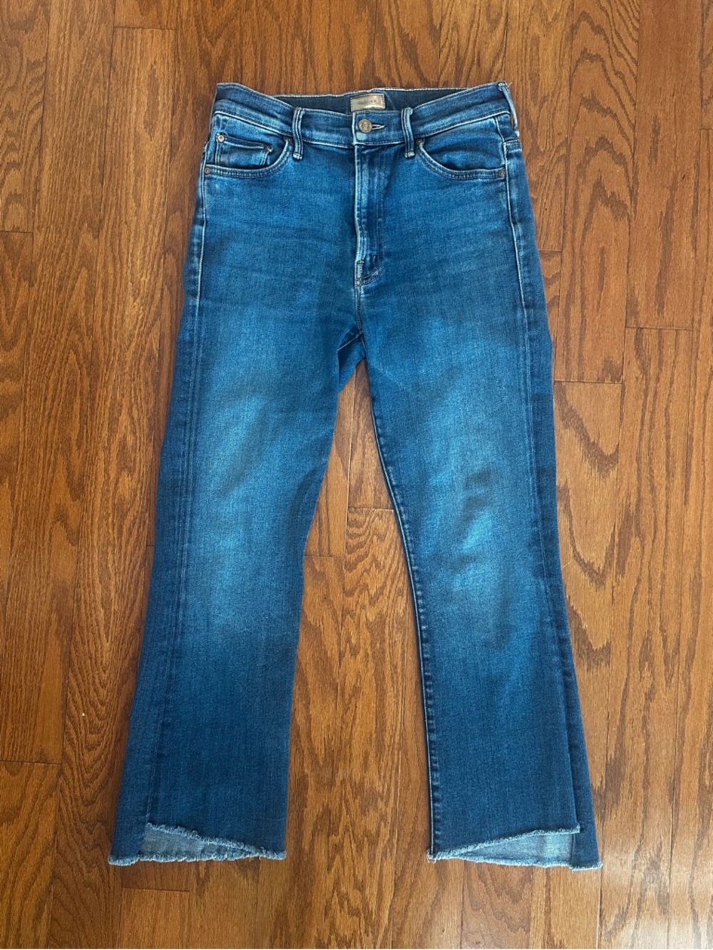 MOTHER The Insider Crop Step Fray Jeans Home Movie 27